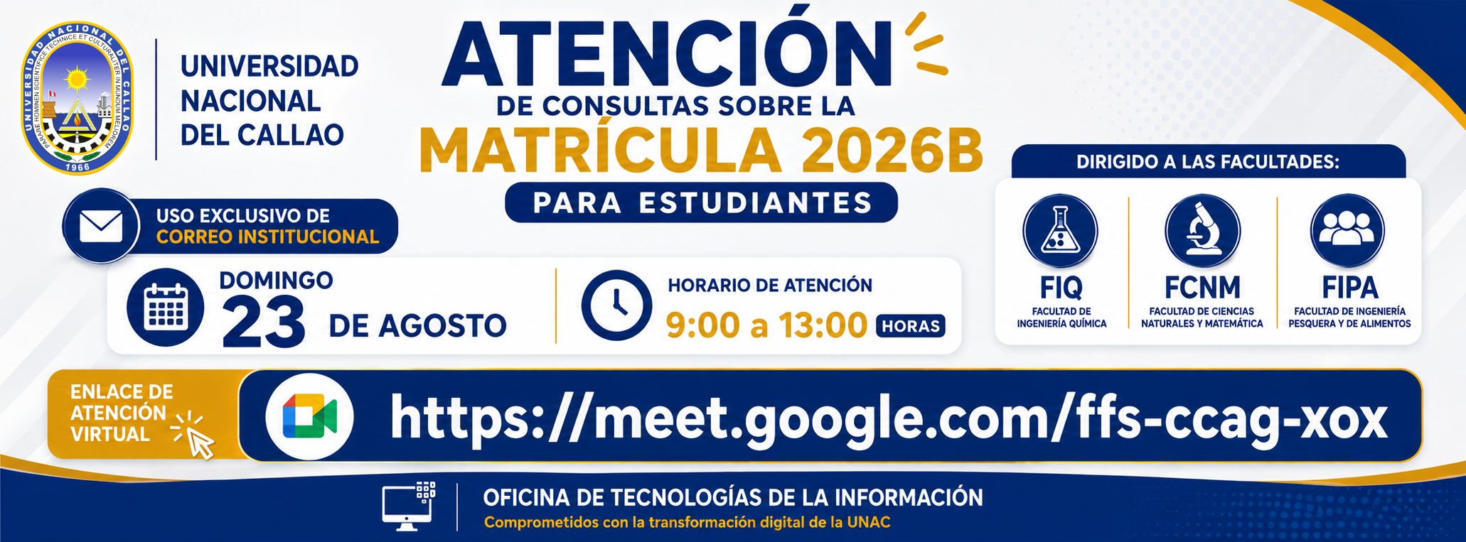 Atención de Matrícula 2026-B