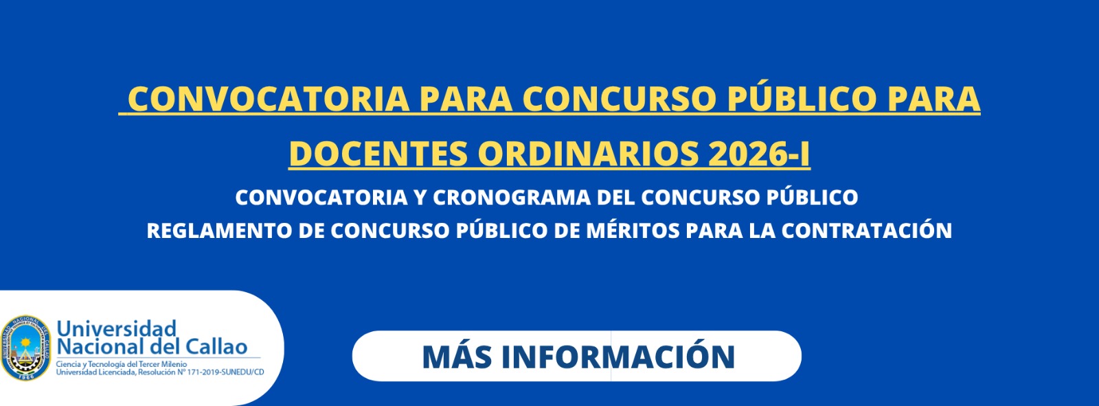 Comunicado 1 - Convocatorias docentes 2026