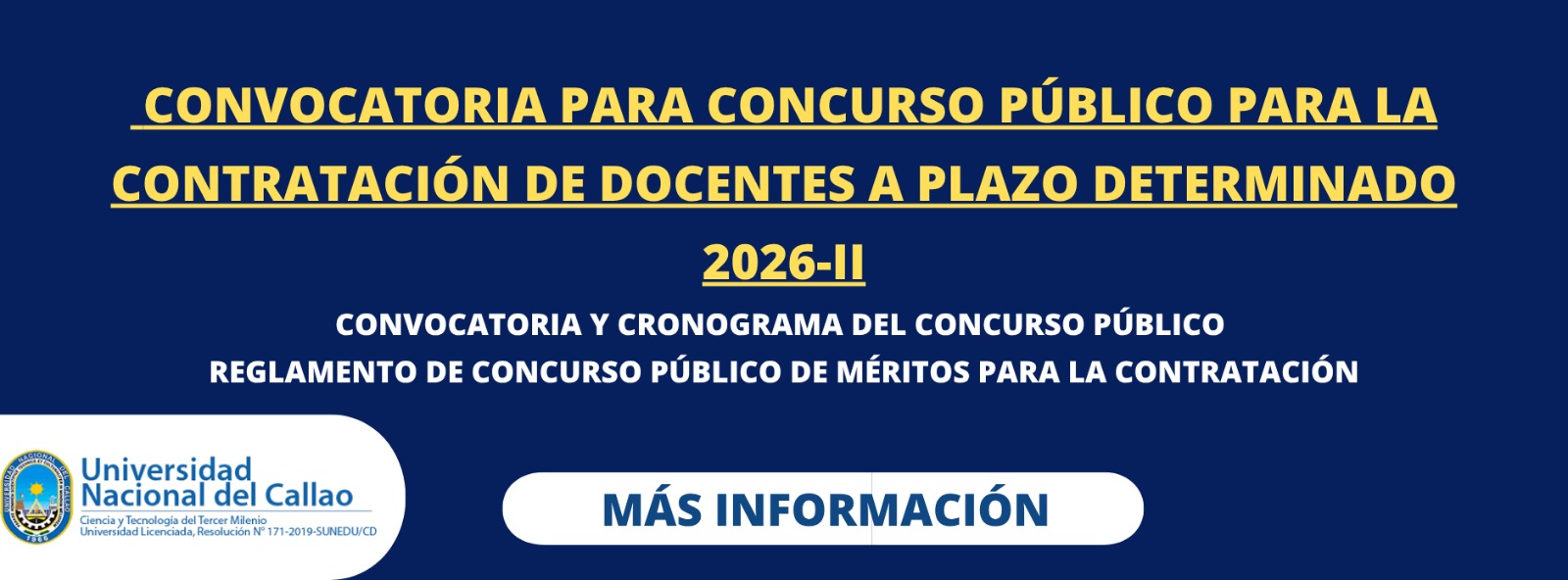 Comunicado 2 - Convocatorias docentes 2026
