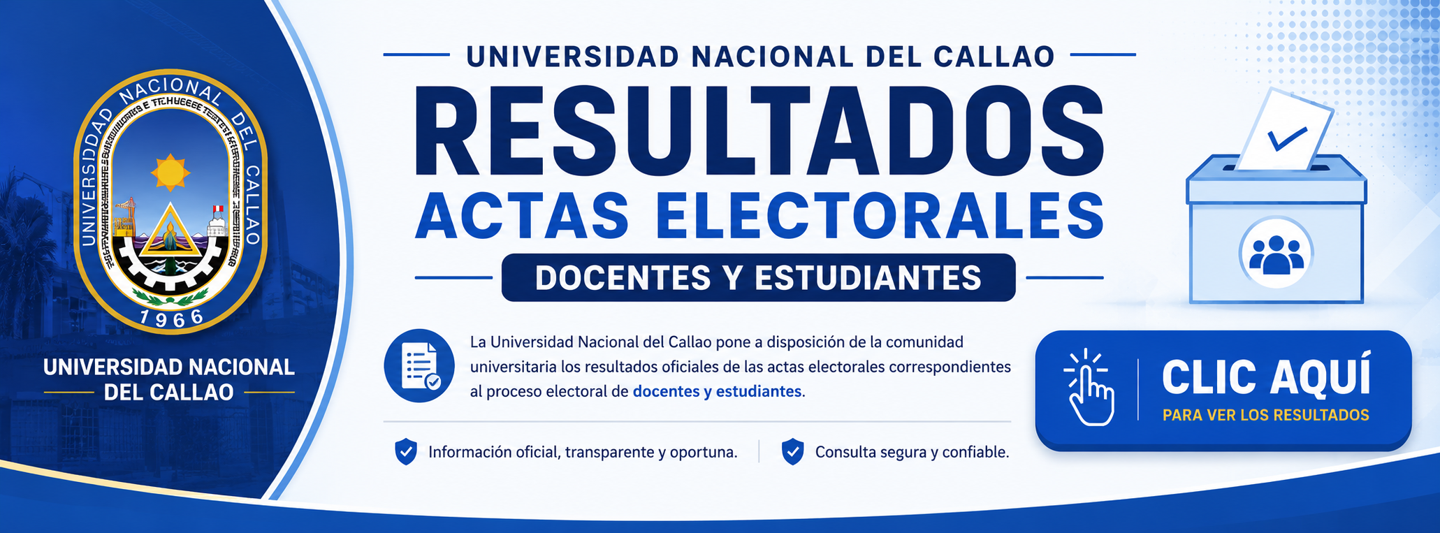 Comunicado - Resultados de Actas Electorales Docentes y Estudiantes 2026